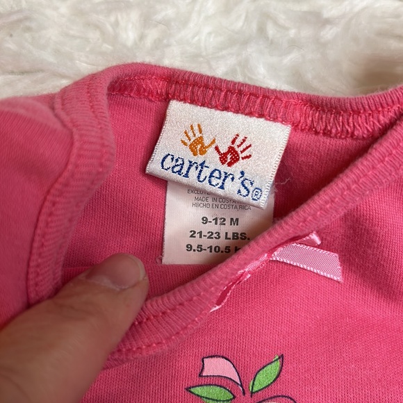 Carter’s Girl Baby 9-12M Pink Polka Dot Pear Twirl Two Piece Set - Picture 8 of 9